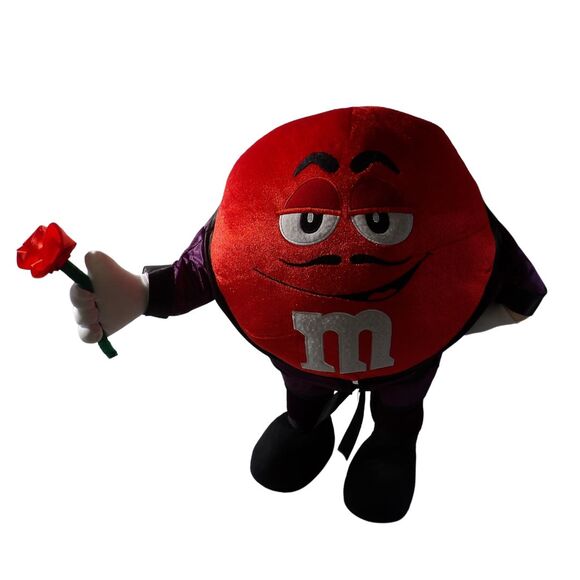 Gemmy M&M'S Large‎ Romantic Plush Red Valentine's Purple Robe Rose - Picture 1 of 2